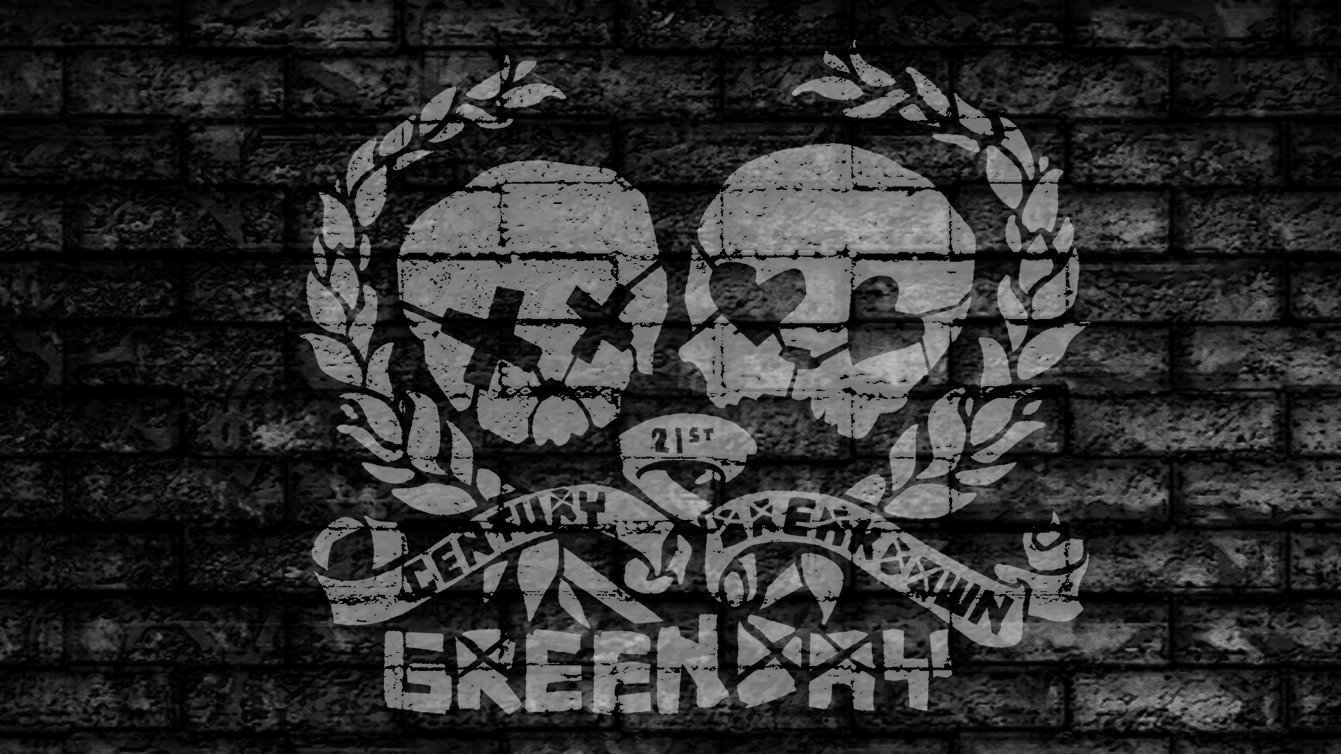 Skulls Green Day Wallpaper