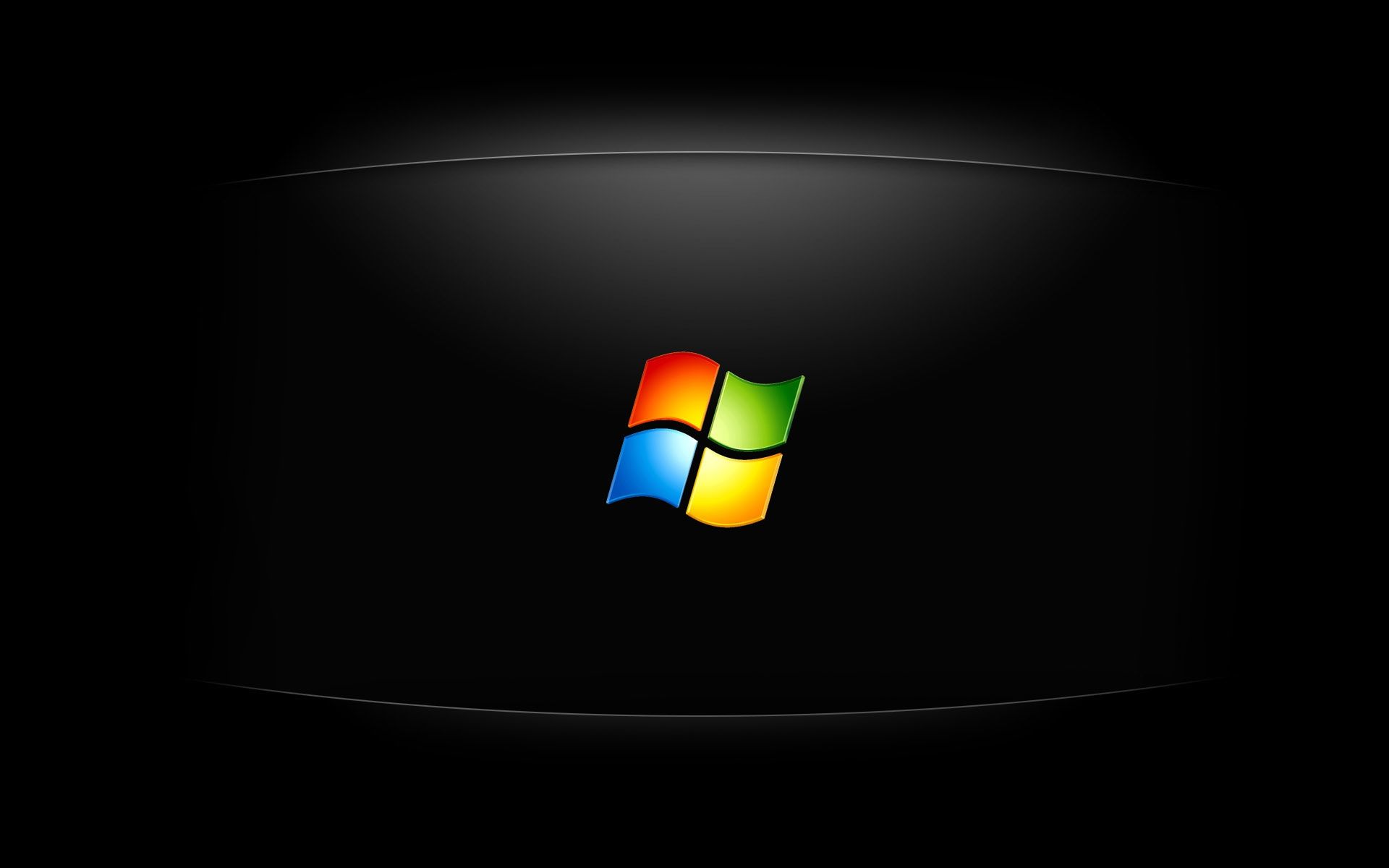 Windows Logo On Black Background Wallpaper For Phones And Tablets