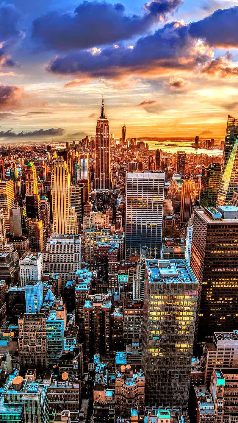 A Spectacular Aerial Of New York City Wallpaper