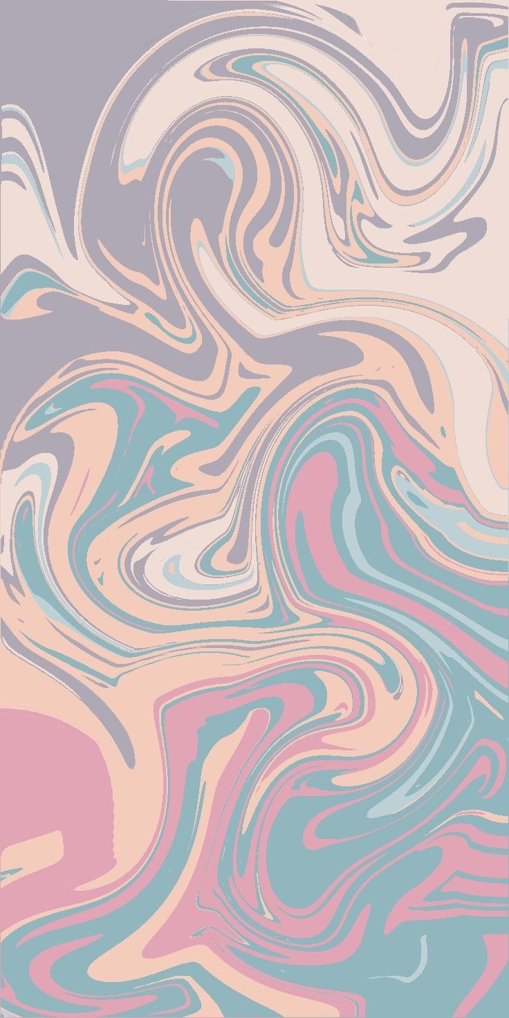 Aesthetic Wallpaper With Pastel Colors And Swirls