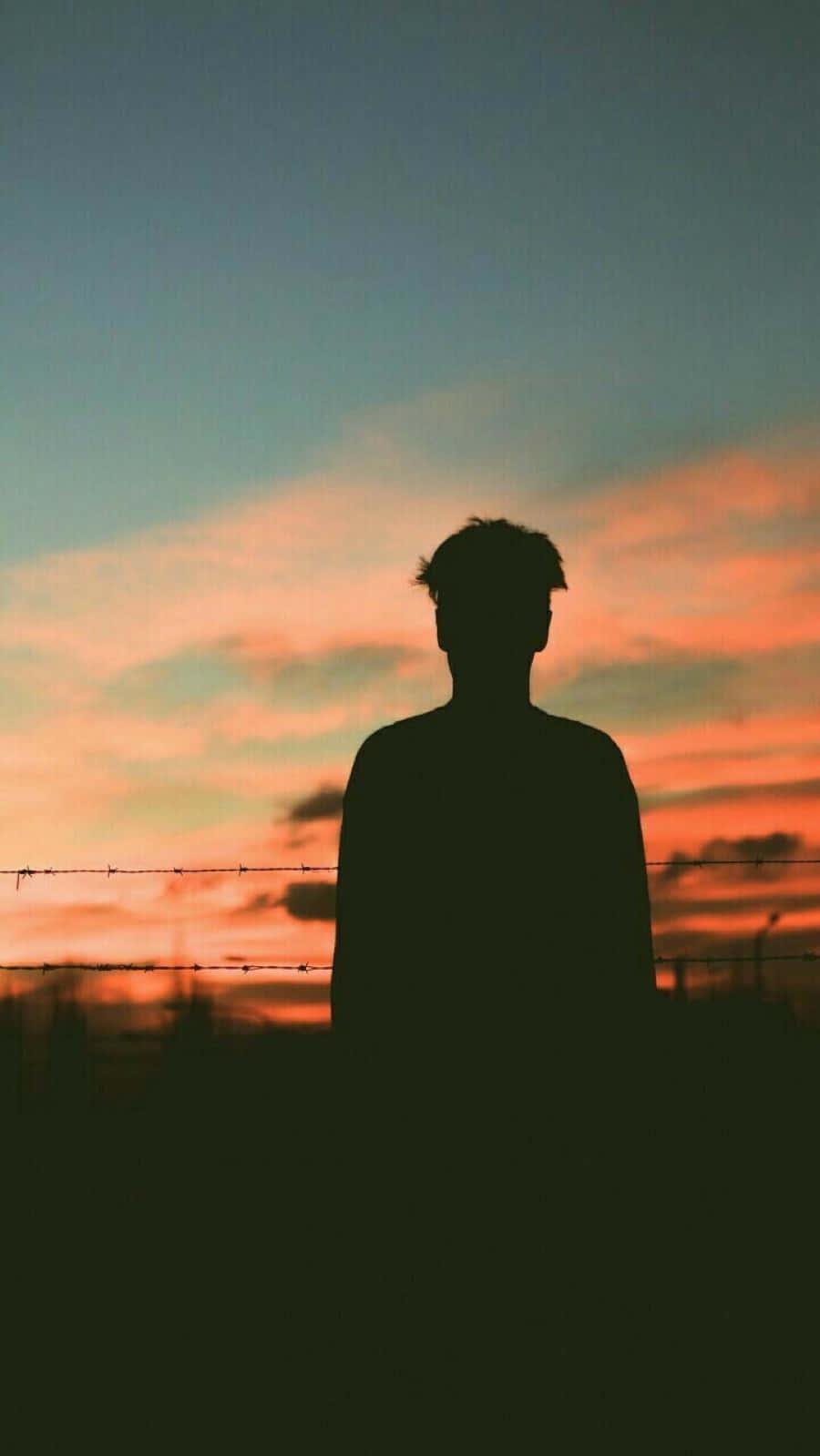 Majestic Sunset Silhouette Wallpaper