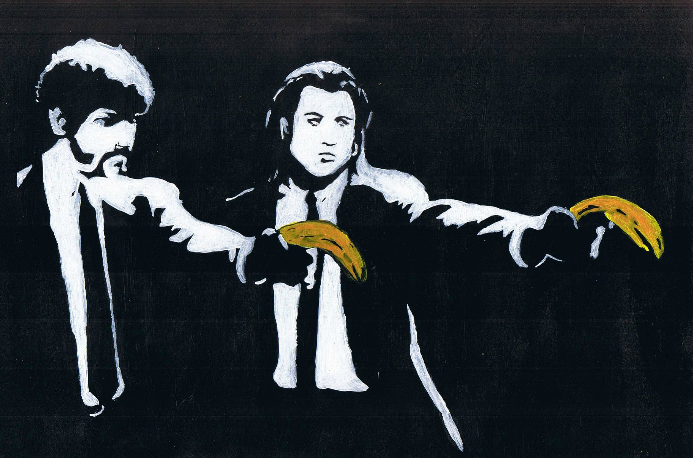 Related Pictures Banksy Pulp Fiction Wallpaper