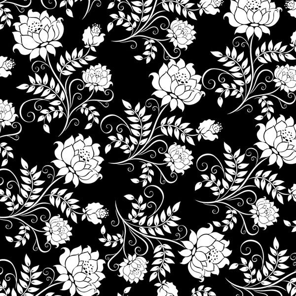 Background Pattern Patterns Shading Leaves Black And White Wallpaper