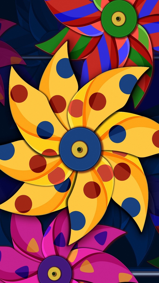 Cute Colorful Pinwheels Wallpaper For Nokia Lumia