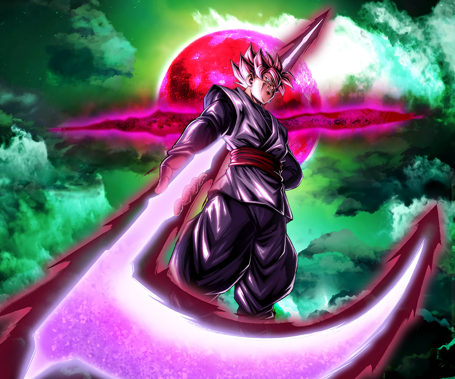 Goku Black With Scythe For iPhone Wallpaper