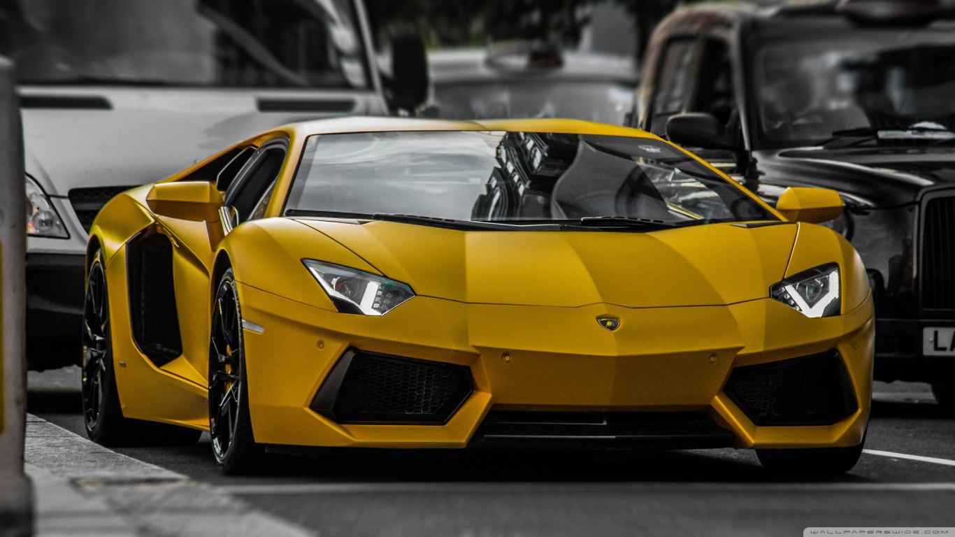 Yellow Lamborghini HDr 4k HD Desktop Wallpaper For Ultra