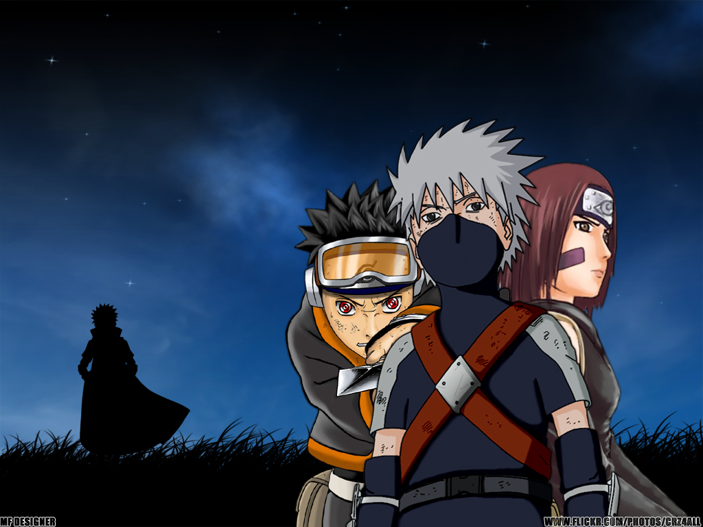 Download Obito and Kakashi, facing the future together Wallpaper |  Wallpapers.com