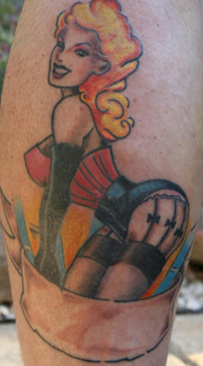 Image Of Appealing Pin Up Girl Tattoo