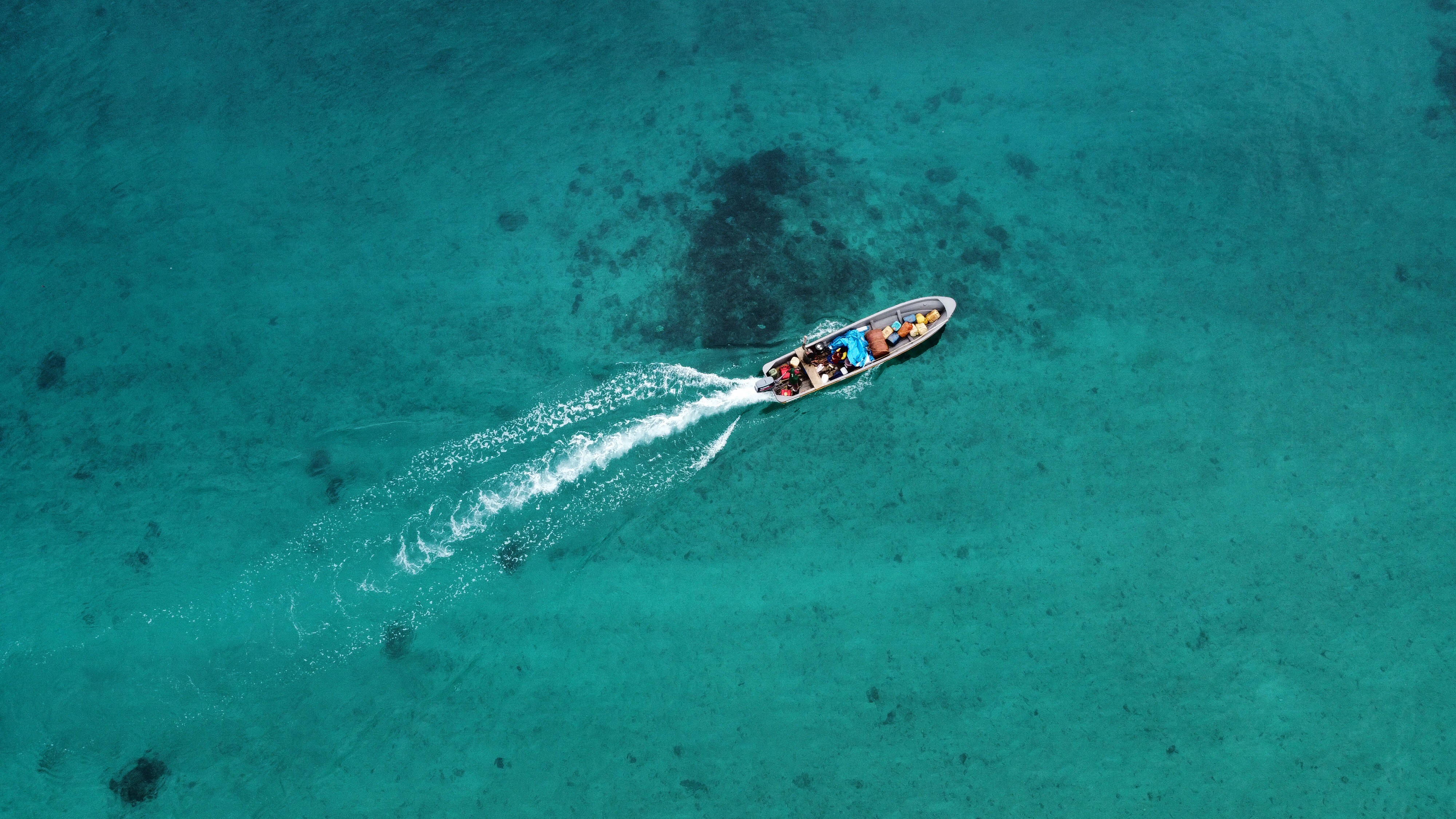 Papua New Guinea Boat Aerial Wallpaper