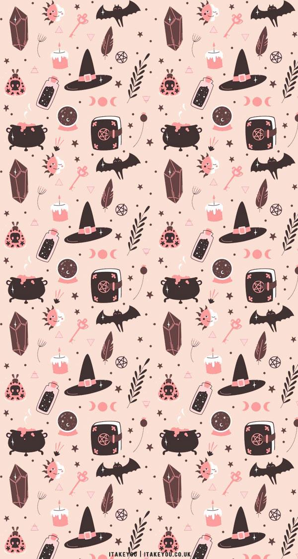 Cute Halloween Wallpaper Ideas For Phone iPhone Light Pink