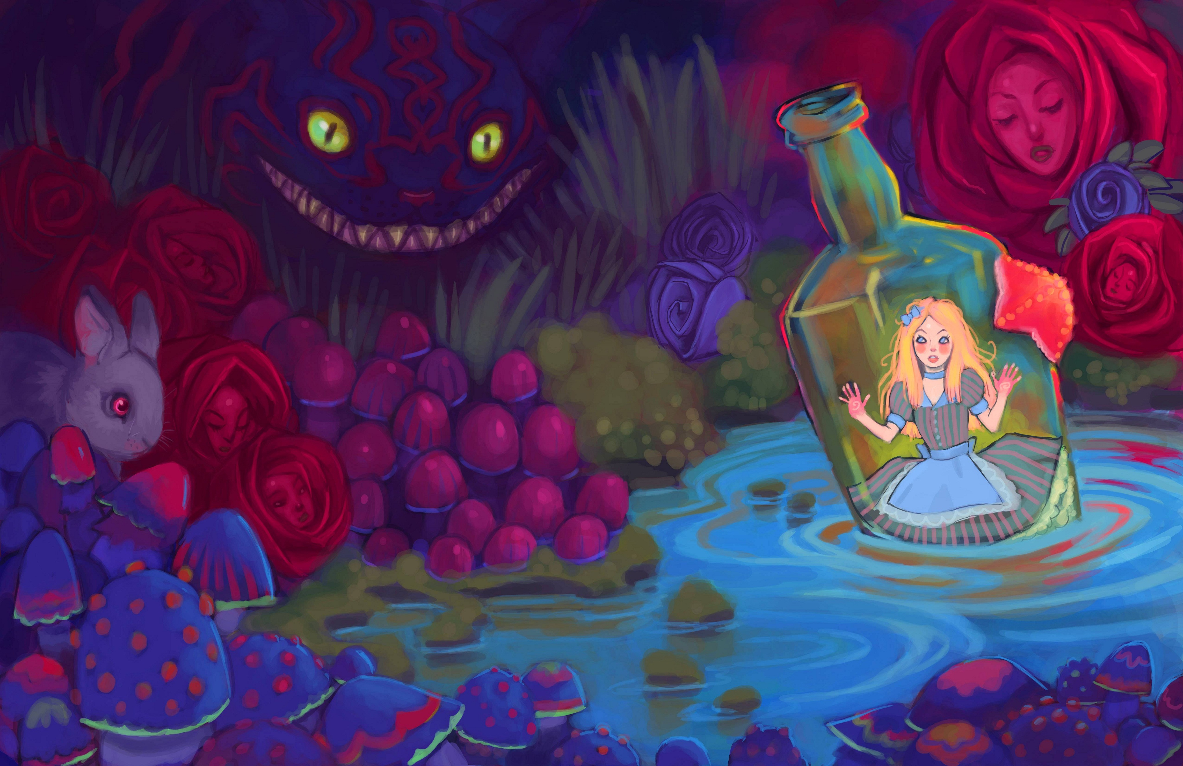 Alice In Wonderland 4k Ultra HD Wallpaper Background