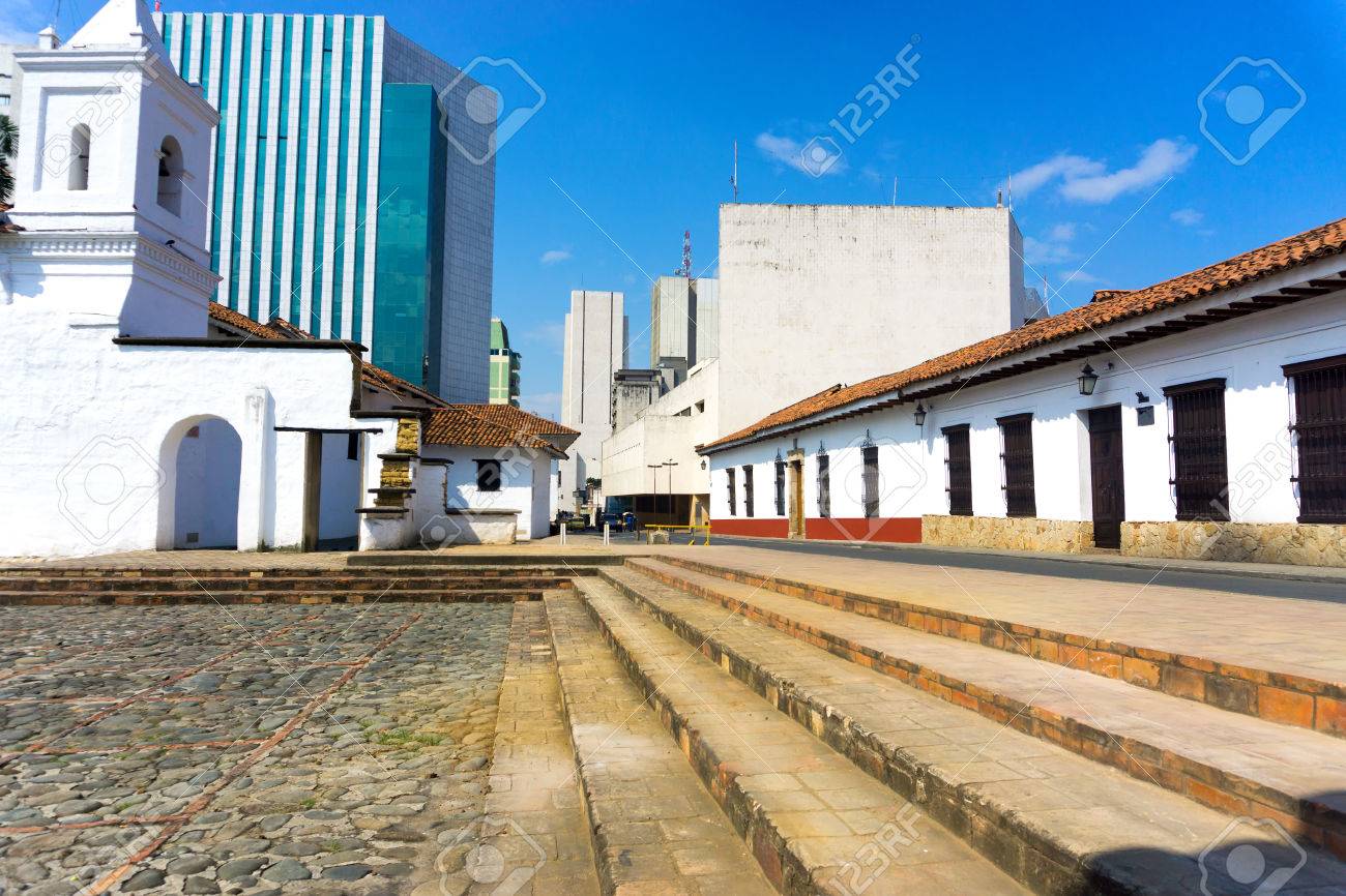 Of The Historic La Merced Church In Cali Colombia With