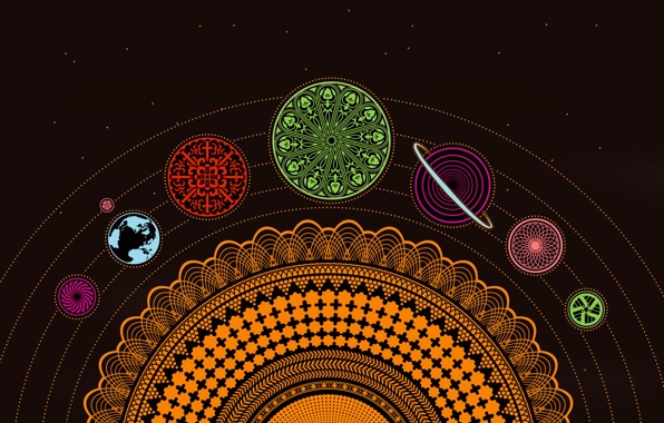 Zune Originals Color Pattern Wallpaper Solar System