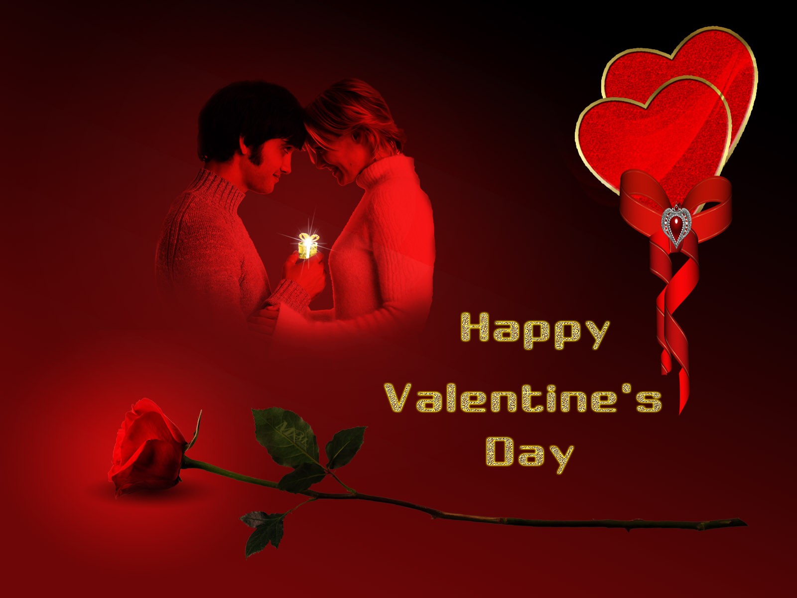 Couple in Love Happy Valentines Day Wallpaper Download