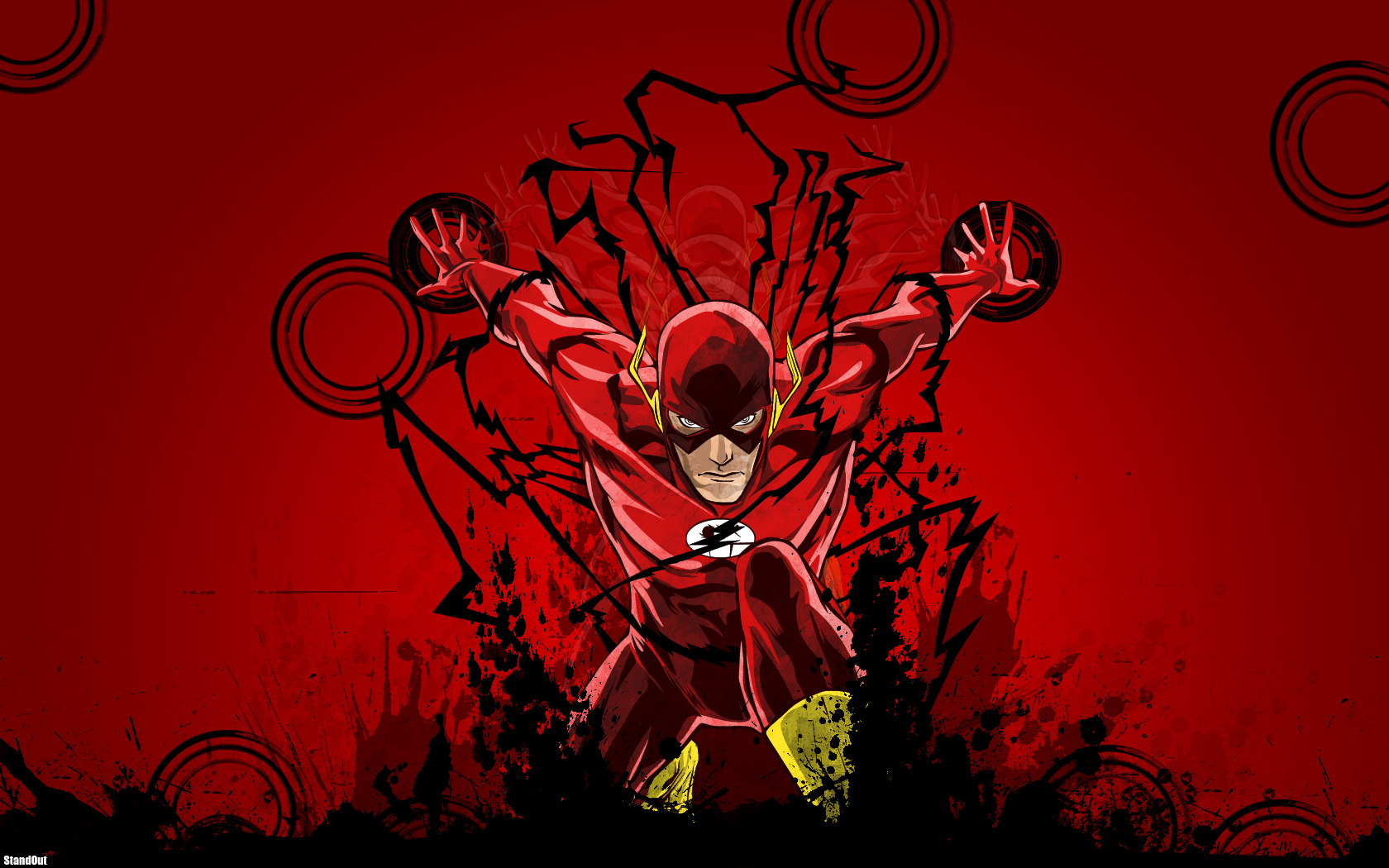 Flash Logo Wallpaper HD In The Night By Socketto