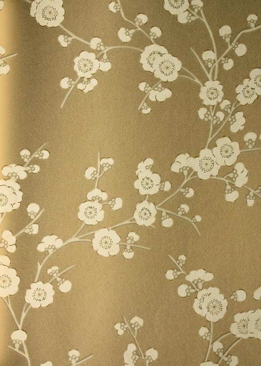 Floral Blossom Wallpaper By Gp J Baker Gold Metallic