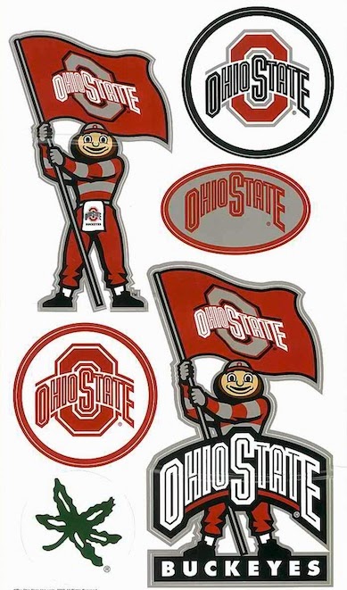 Ohio State Buckeyes Brutus Decal Set Logo Fathead Go Bucks
