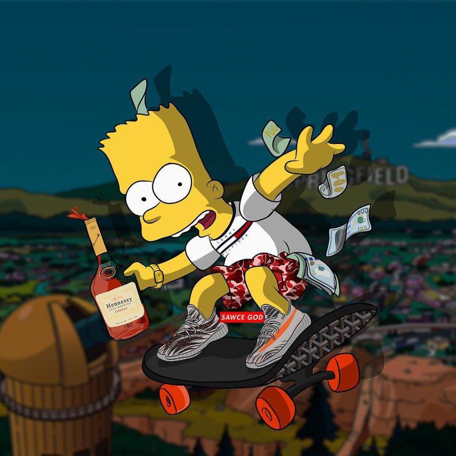 40 BAPE Bart Simpson Wallpapers   Download at WallpaperBro