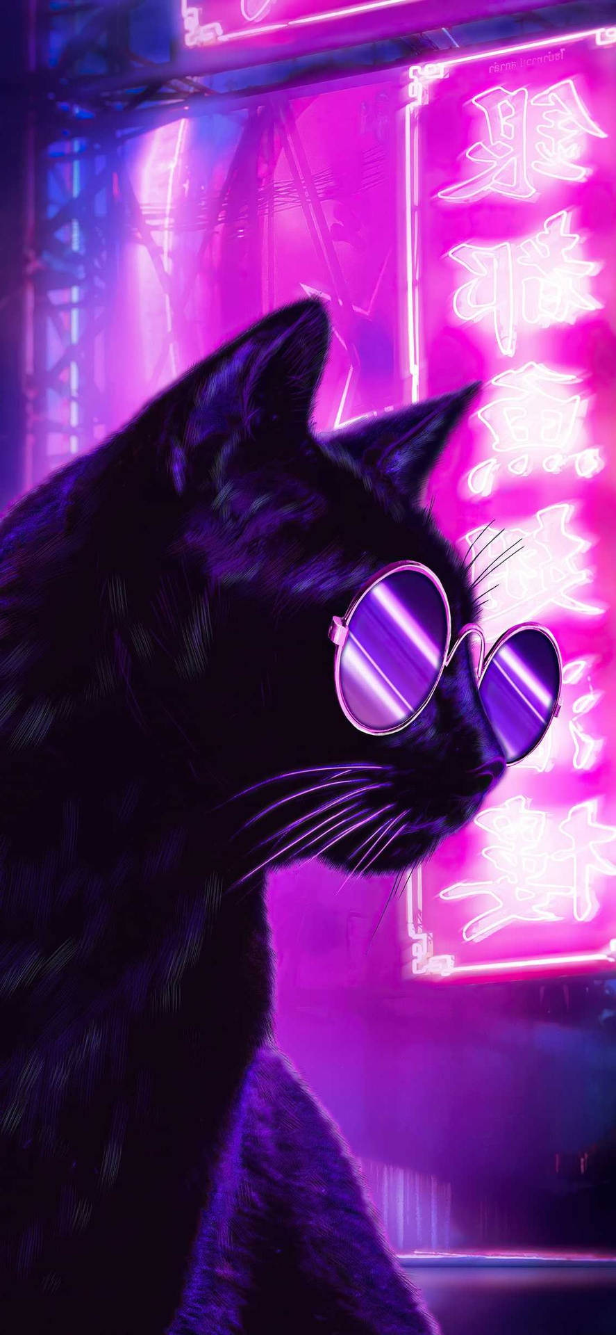 Neon Purple iPhone Wallpaper