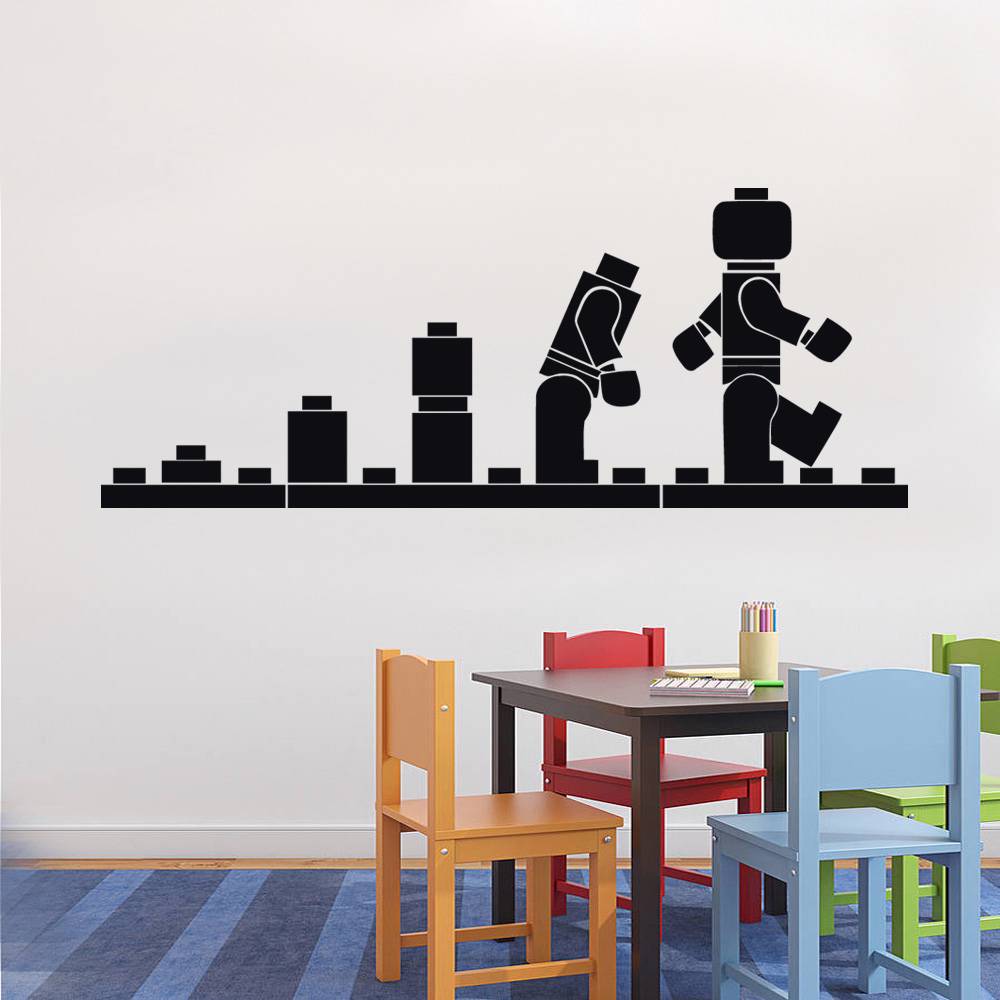 Lego Wallpaper For Walls Lego Evolution Decal Wall 1000x1000