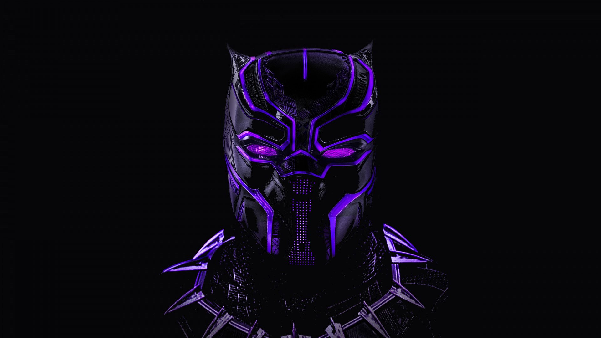 Black Panther Neon Artwork Wallpaper Stream
