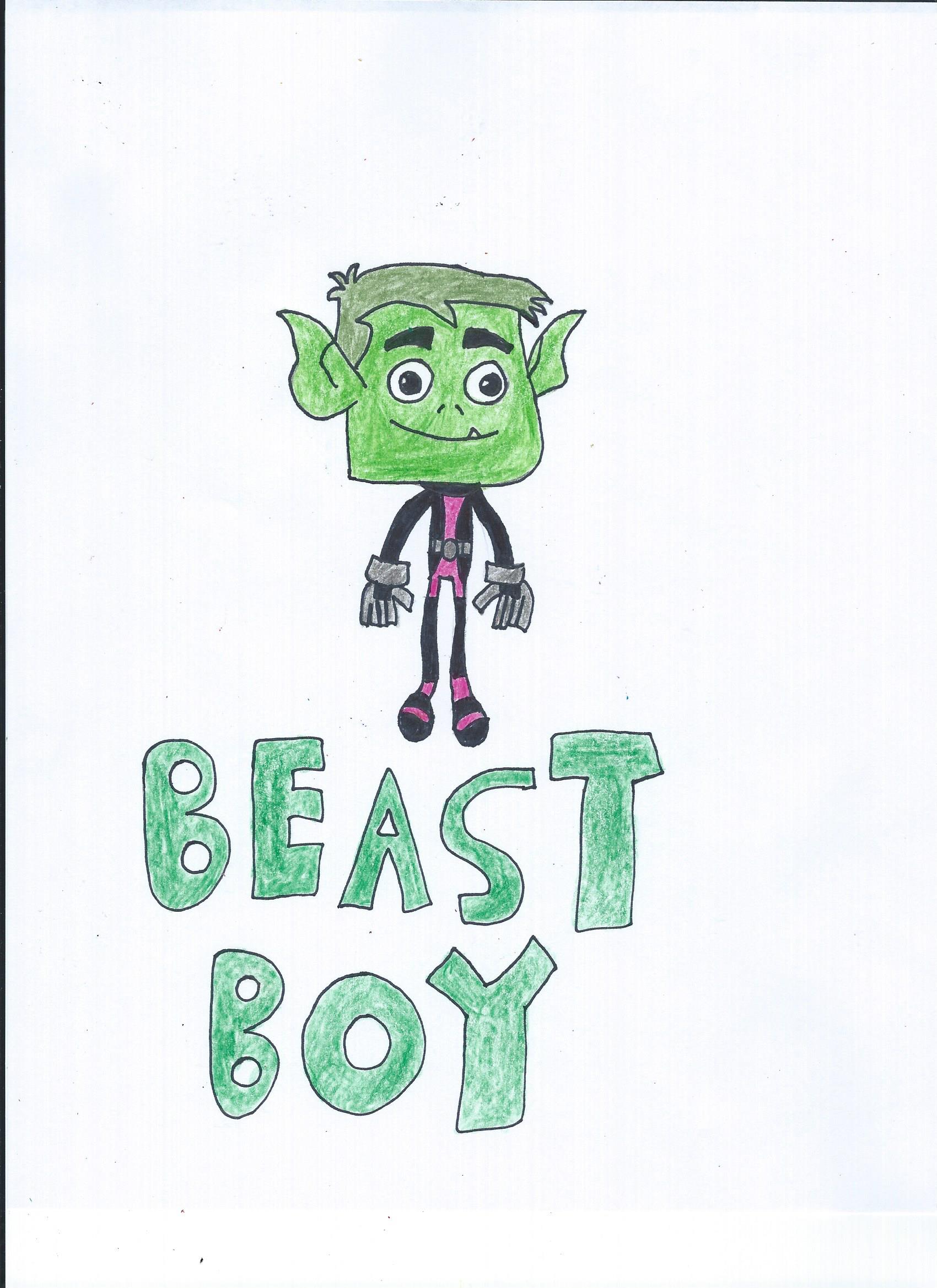 Hellovictoriag Image My Drawing Of Beast Boy From Teen Titans Go