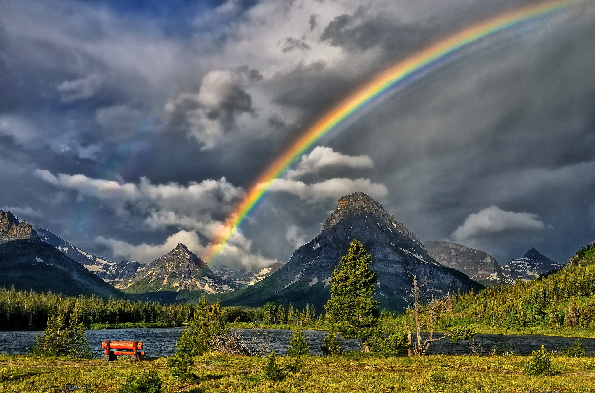 Beautiful Sceneries Rainbow Wallpaper Full HD