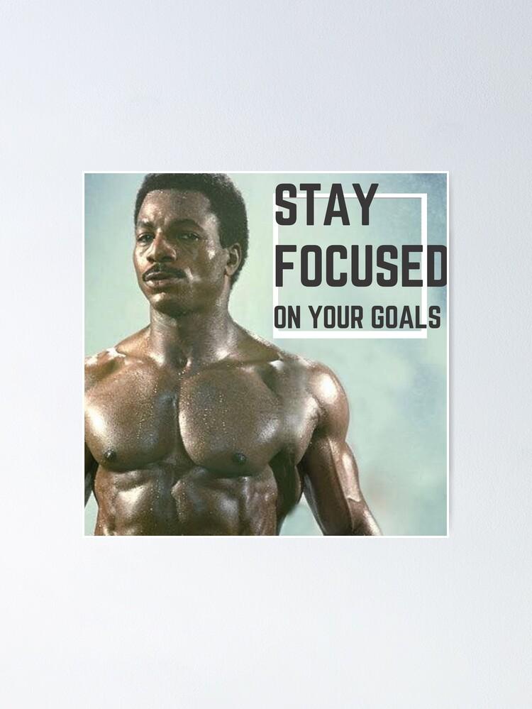 Stay Focused On Your Goals Motivational Poster Moral Gym Room