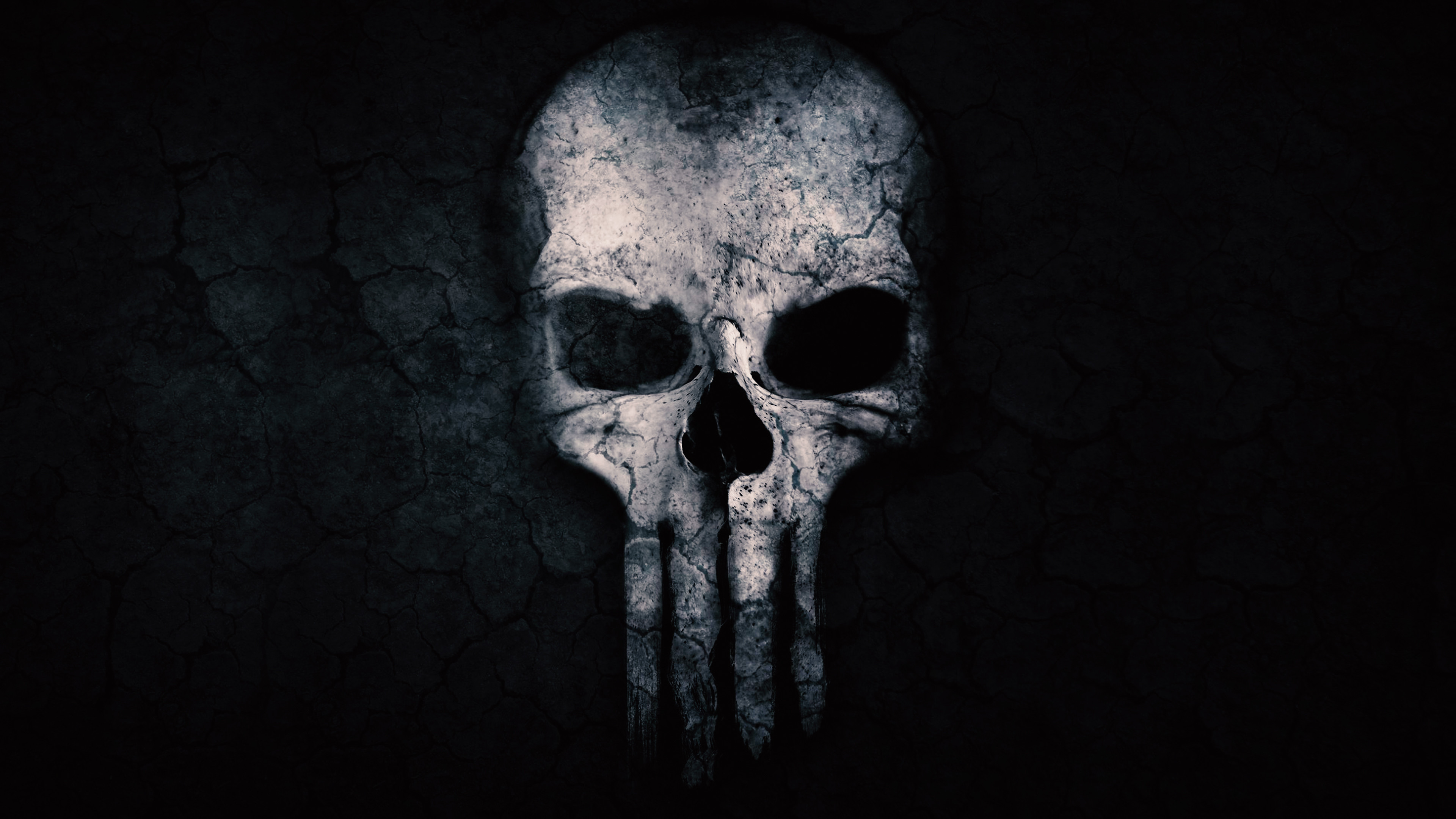 Dark and Gritty Skull Wallpaper