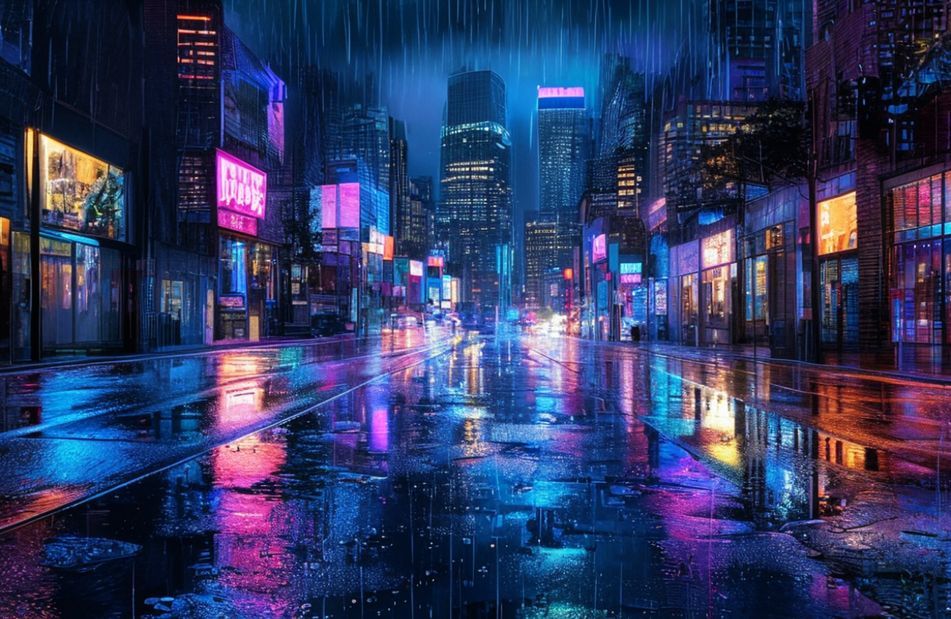 City Rain Wallpaper