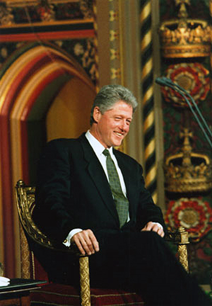 Bill Clinton Im Parlament In London