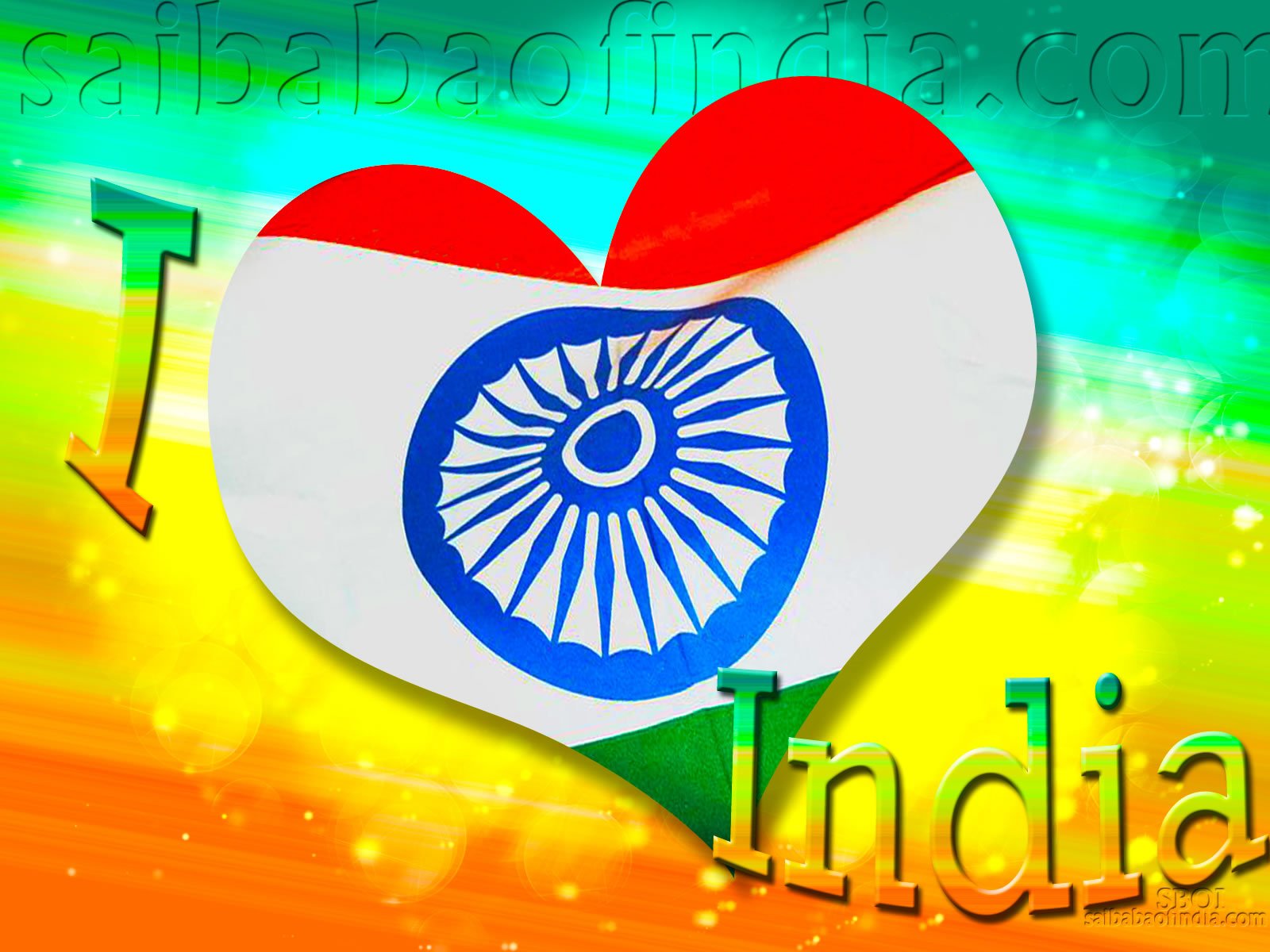 Independence day wallpapers greeting cards 15th August  Sai Baba