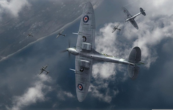 Supermarine Spitfire British Fighter Graphics Art He