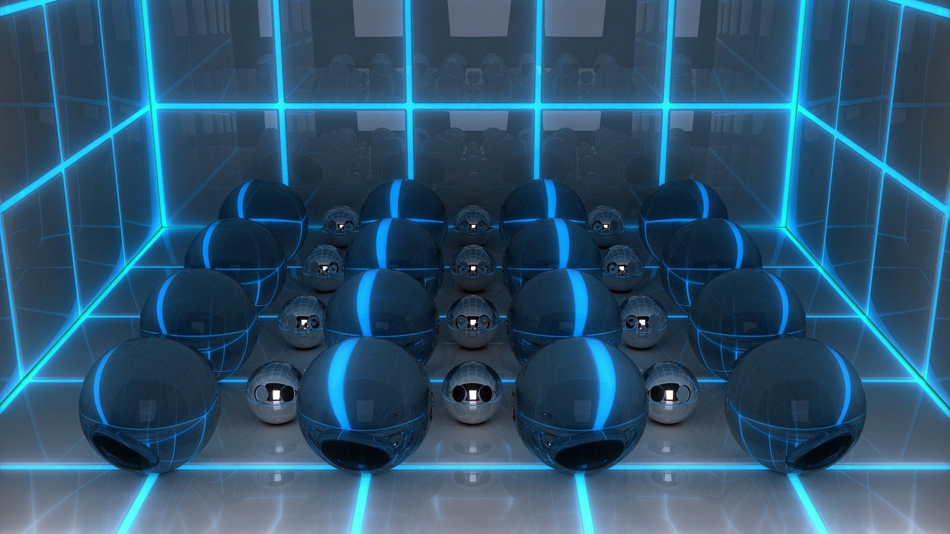 3d Balls At Room Wallpaper High Resolution