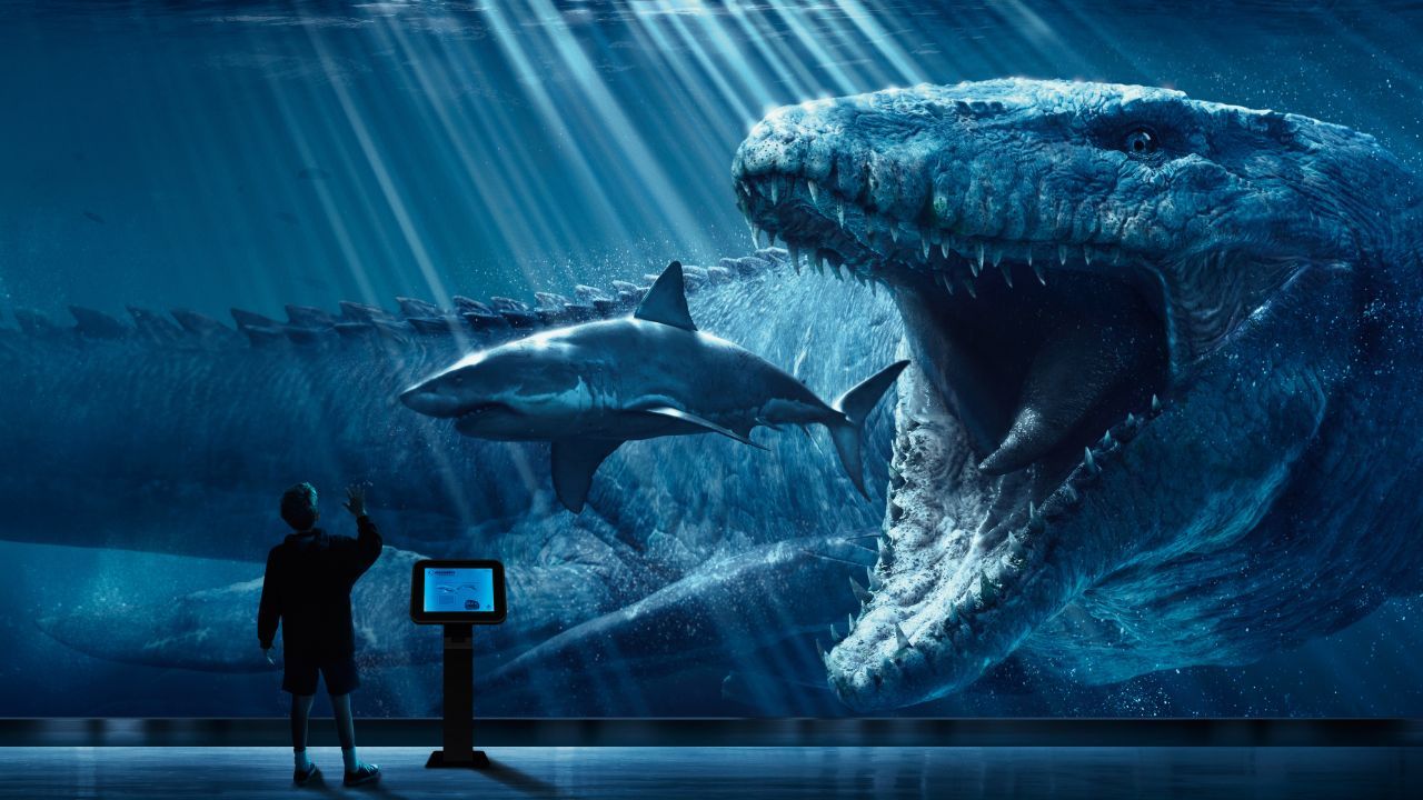 Wallpaper Jurassic World Mosasaurus Underwater 4k 8k Movies
