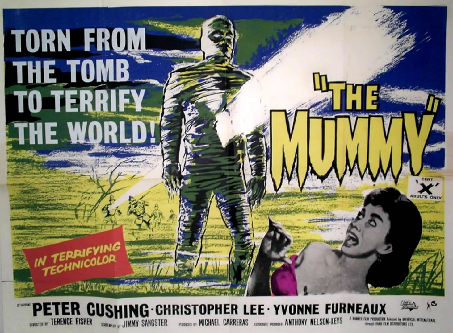 The Mummy Reissue Hammer Horror B Movie Posters Wallpaper Image