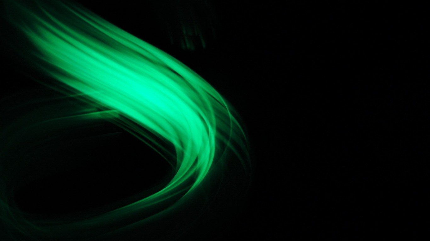 Glowing Green Curve Wallpaper