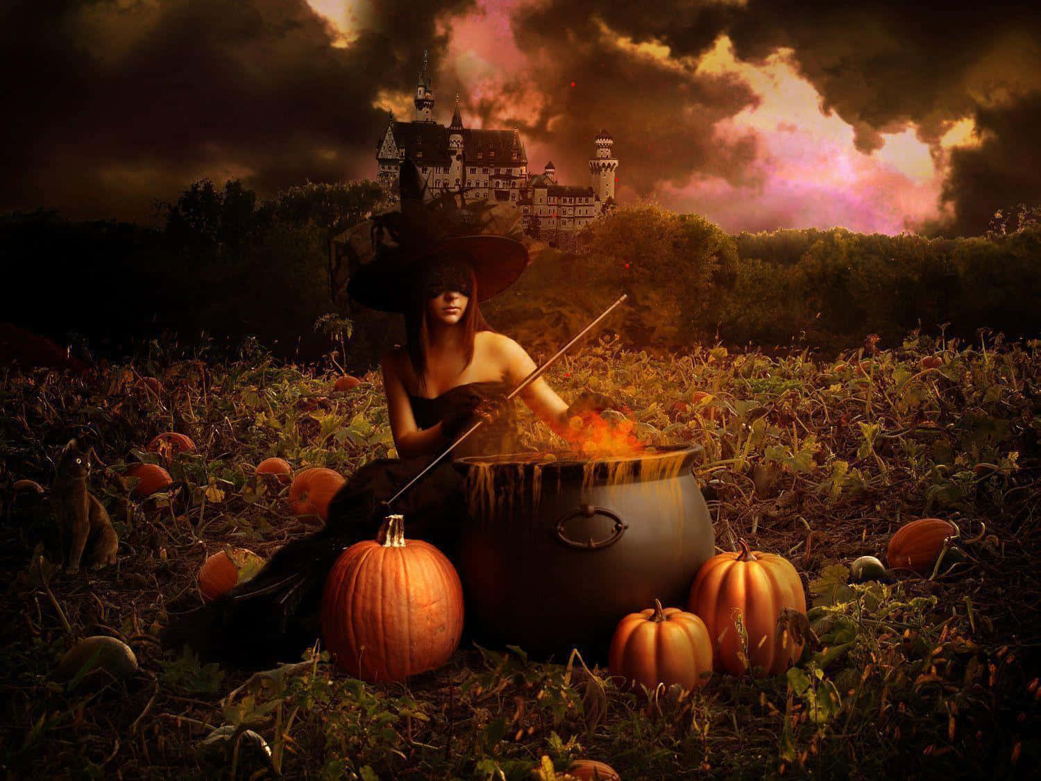 Halloween Witch Aesthetic Wallpaper