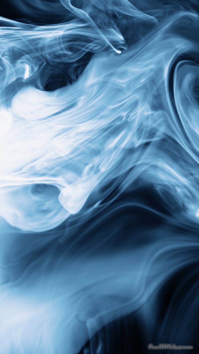 iPhone Blue Smoke HD Wallpaper