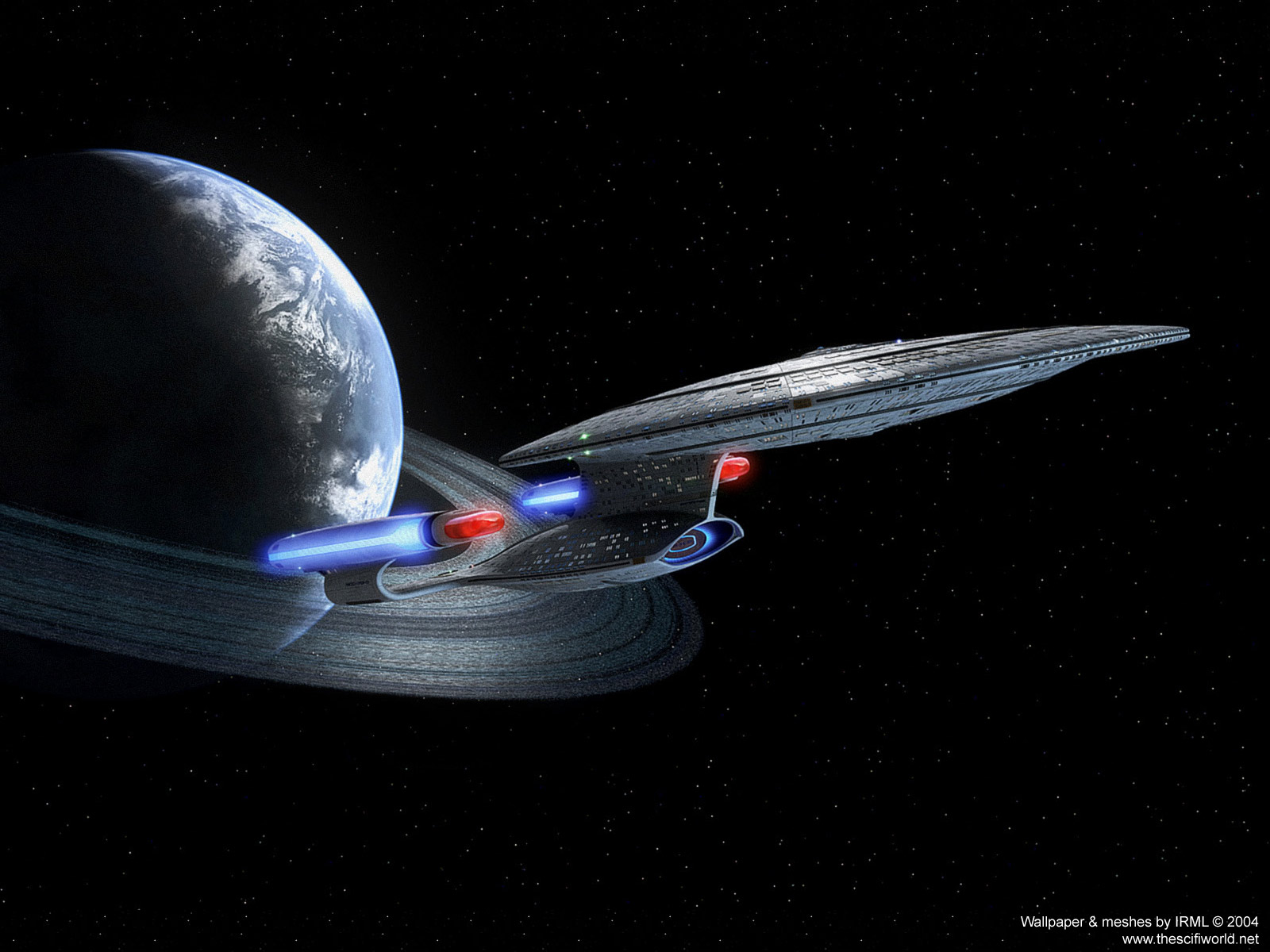Enterprise Leaving Orbit Star Trek Puter Desktop Wallpaper