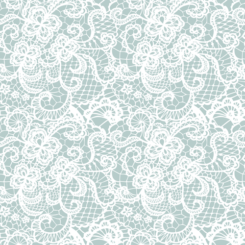 White Lace Seamless Pattern Background Vector