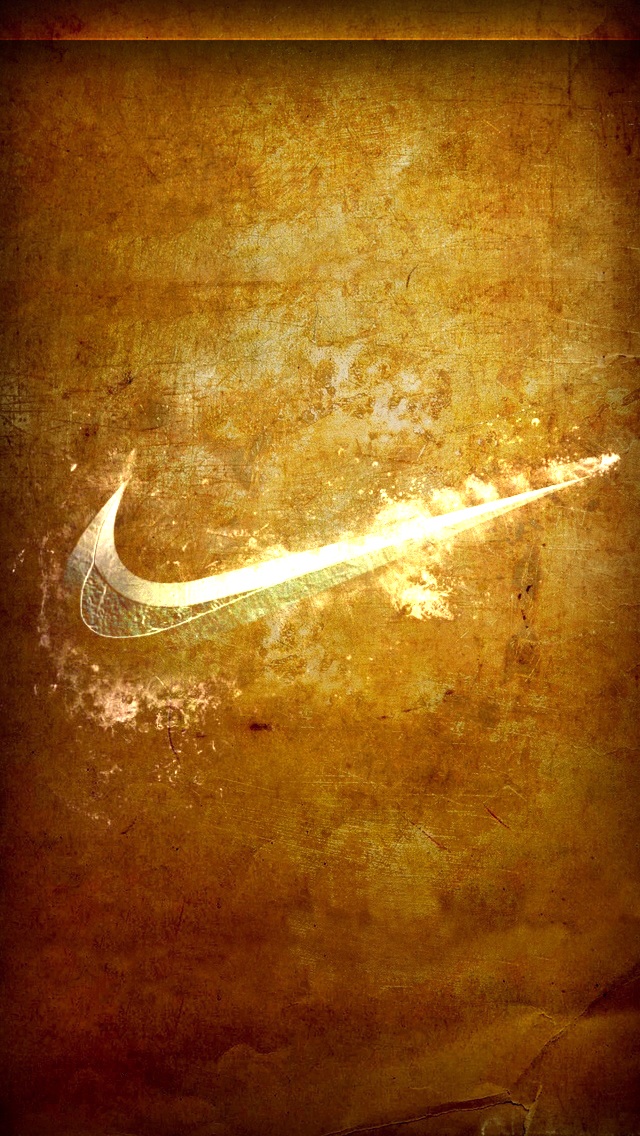 Golden Nike Logo iPhone Plus And Wallpaper