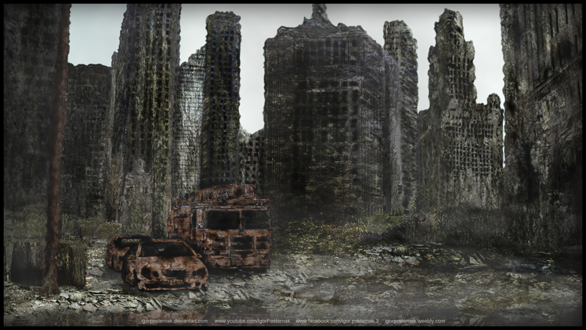 City Destruction Future Wreck Digital Art HDw Eweb4