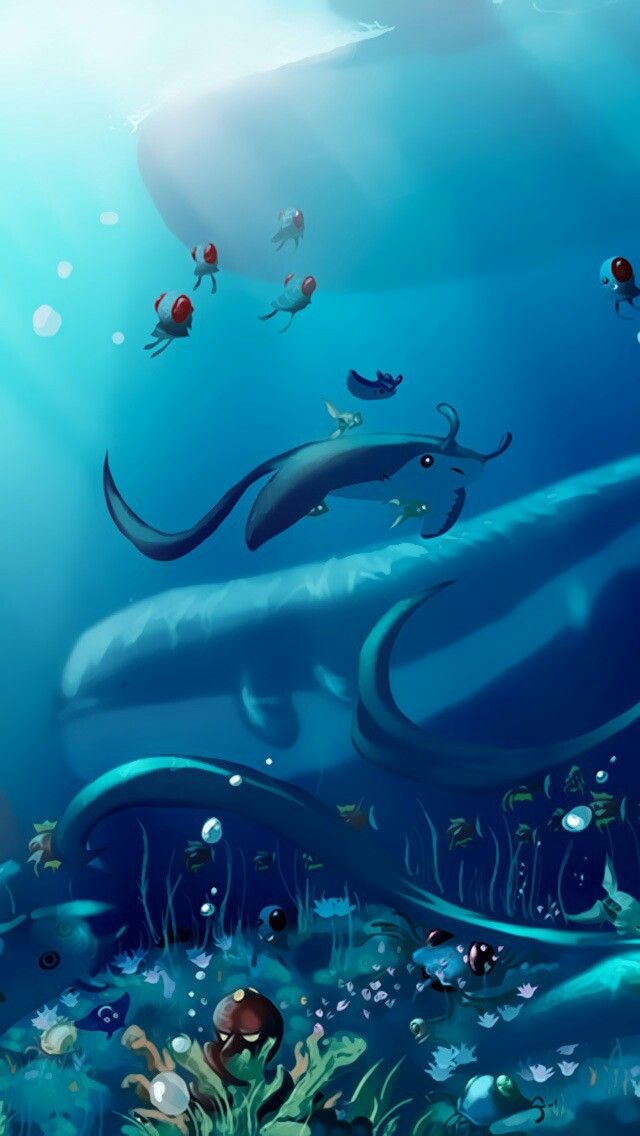 Underwater Pokemon Wild Cool Phone Wallpaper