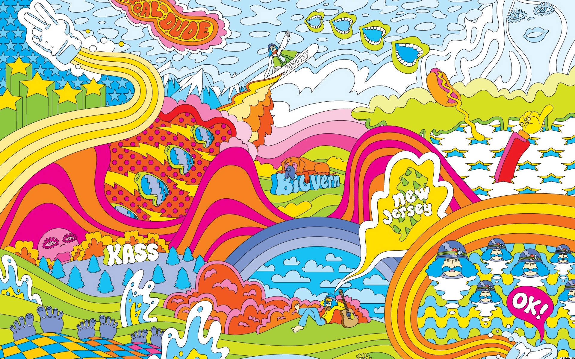 Hippie Background Wallchan Wallpaper Art Image