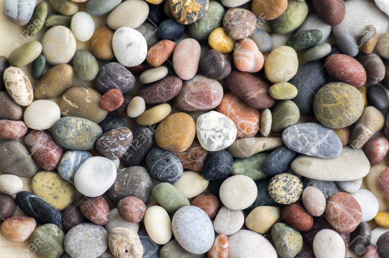 Small Colorful Pebbles Background Simplicity Stone In Daylight