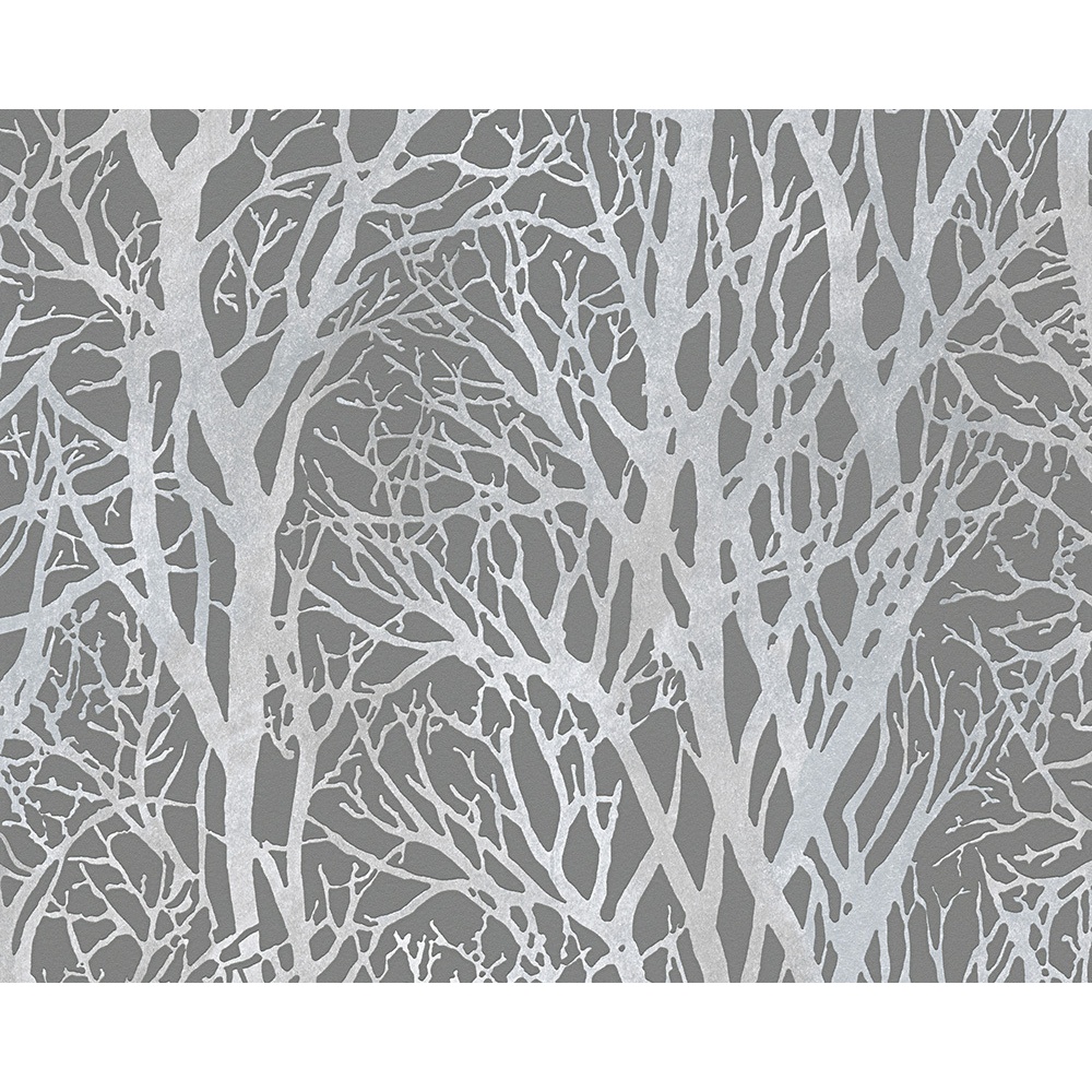  Forest Pattern Wood Tree Metallic Pearl Motif Embossed Wallpaper 1000x1000