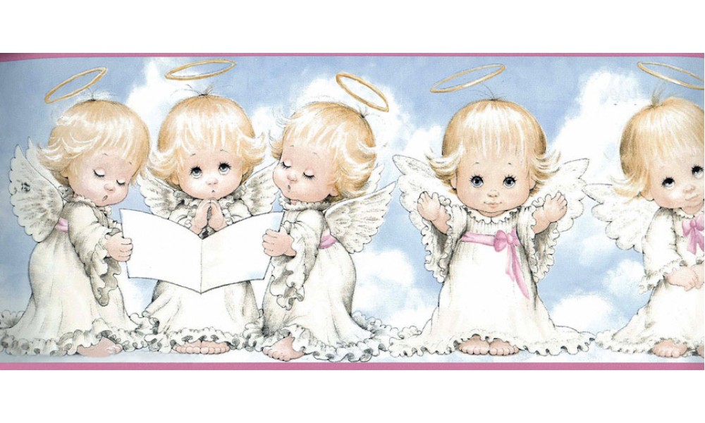 Download Faith and Angels White Baby Angels Blessing Wallpaper