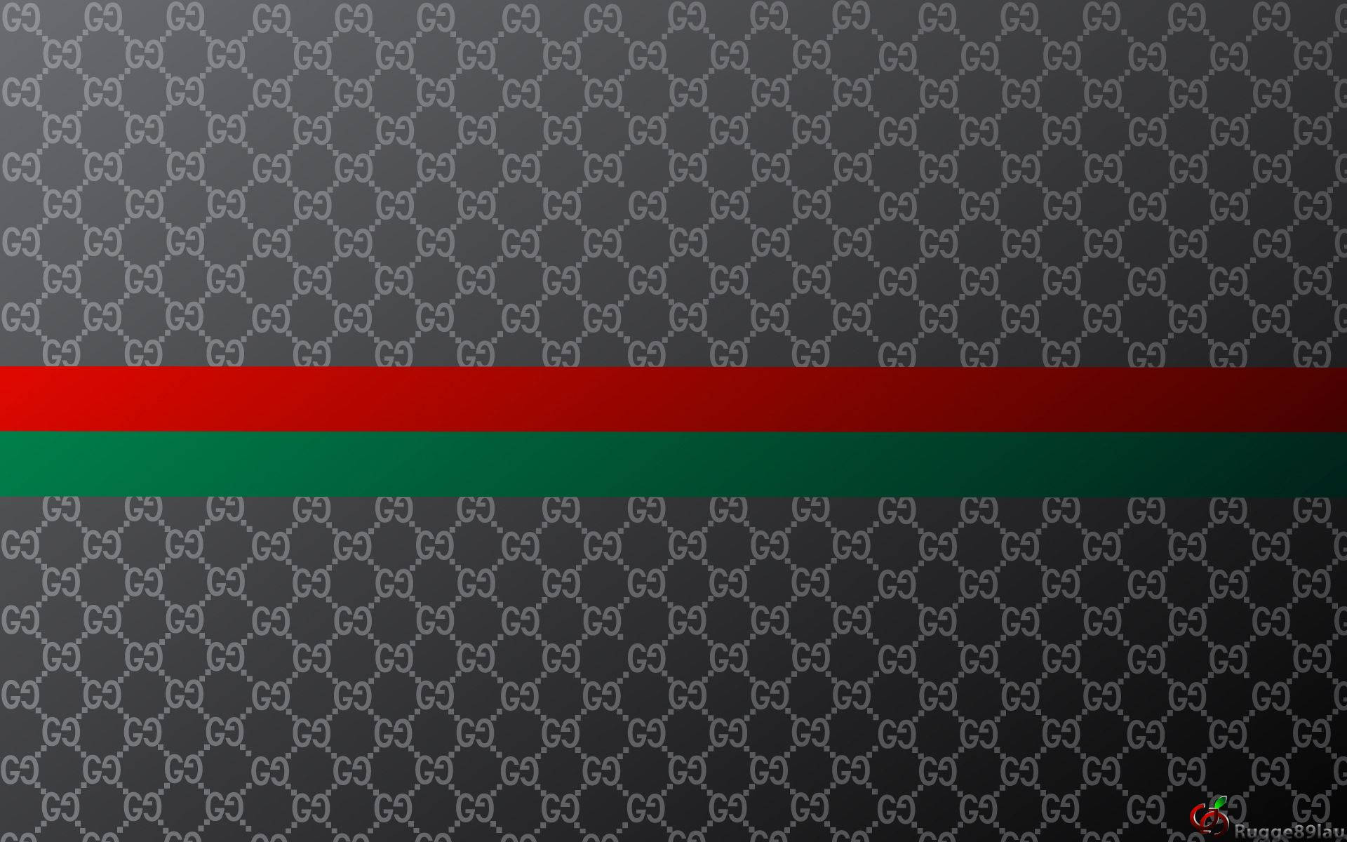 Classic Gucci GG Pattern Wallpaper with Web Stripe