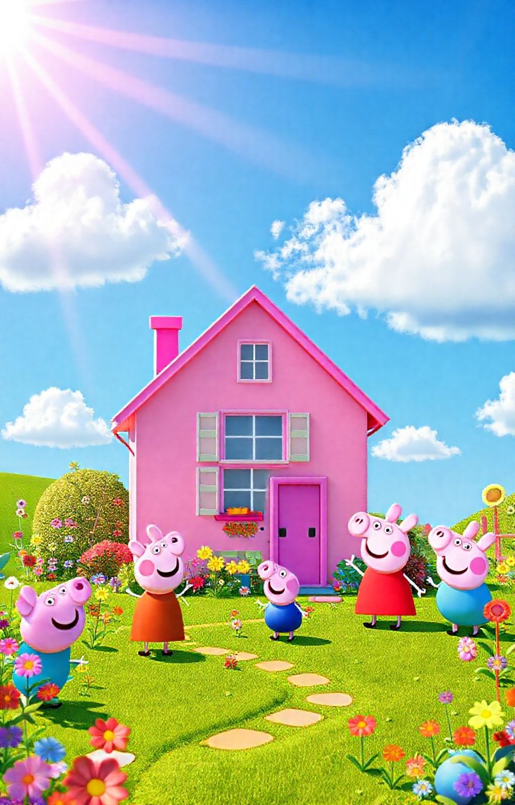 Peppa Pig House HD Wallpaper